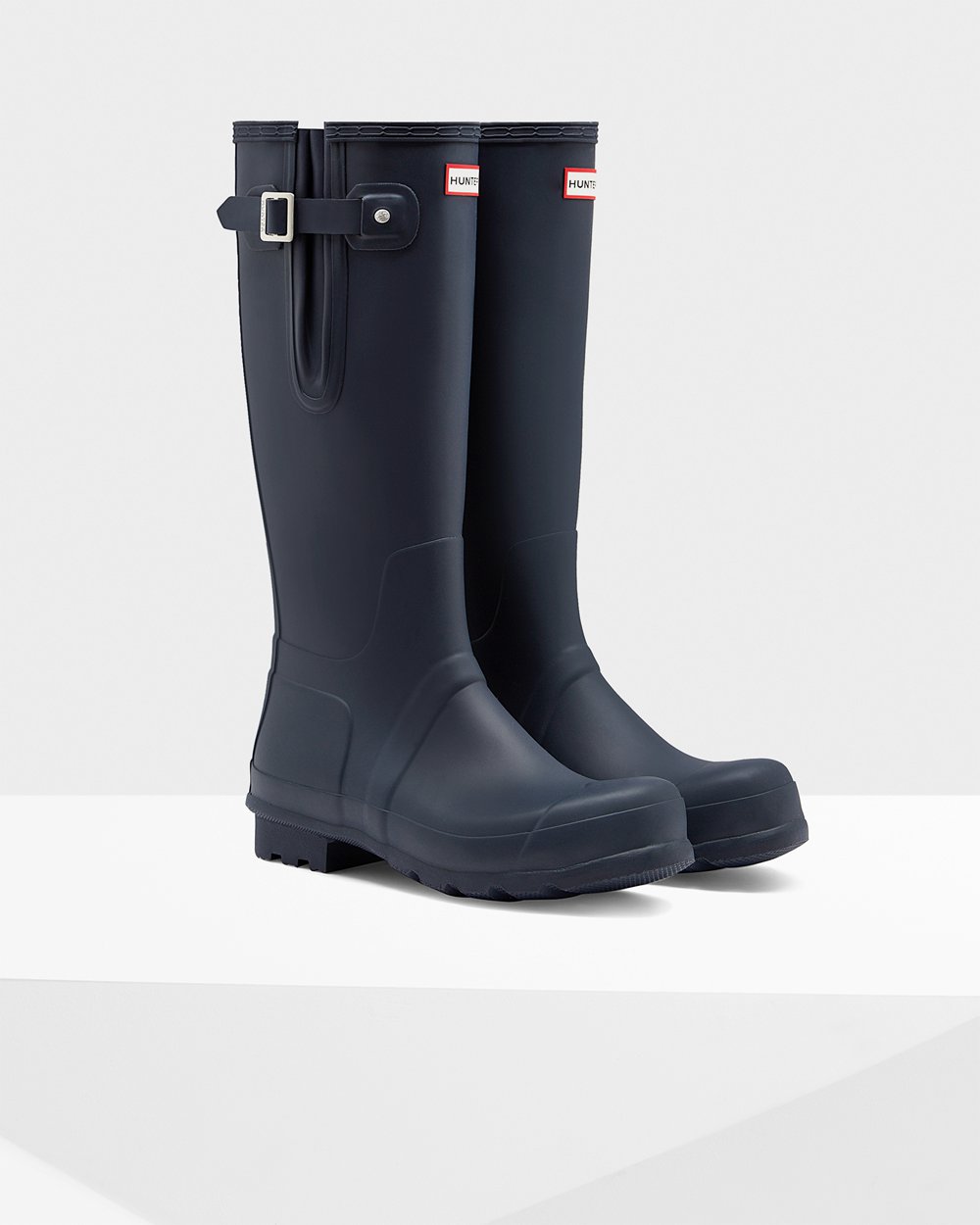 Galochas Altas Hunter Homem Azul Marinho - Original Side Adjustable - 43JCYIRBE